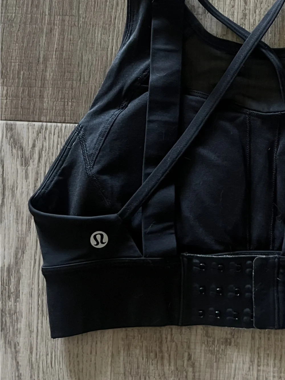 lululemon athletica Black High-Support Sports Bra with Mesh Insets